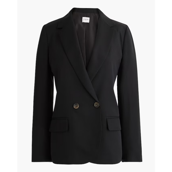 J. Crew Drapey Twill Double-Breasted Blazer - Picture 3 of 9